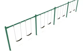 4-Bay Single Post Swings