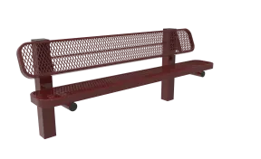 Pedestal Bench with Back