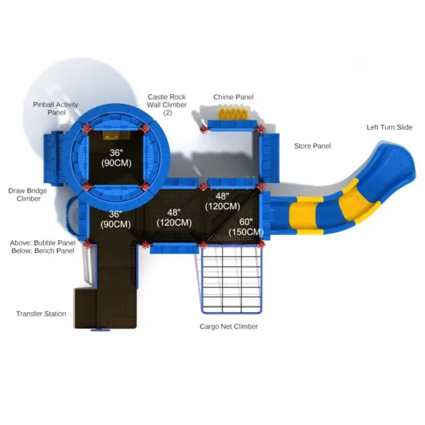 Albion Abbey Castle Spark Playground Structure