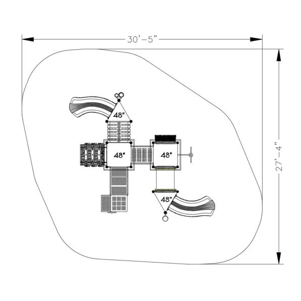 Dragon's Dungeon Castle Spark Playground Structure