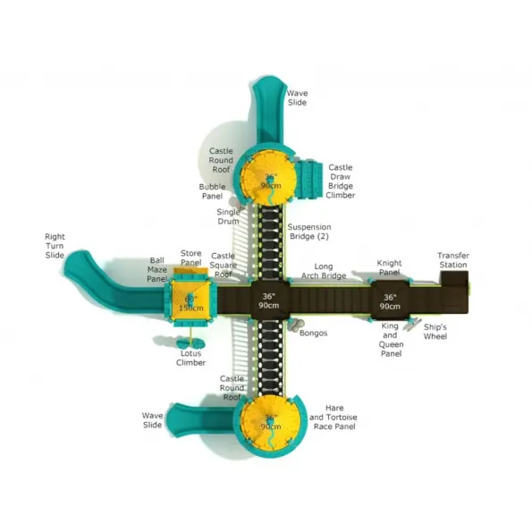 Ermine Estate Castle Spark Playground Structure