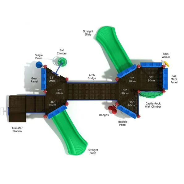 Franklin's Folly Castle Spark Playground Structure