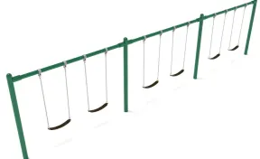3-Bay Single Post Swings