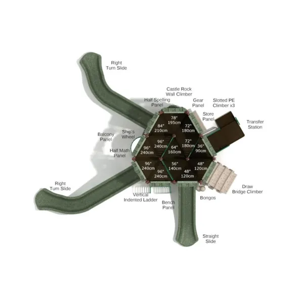 League of Luck Castle Spark Playground Structure