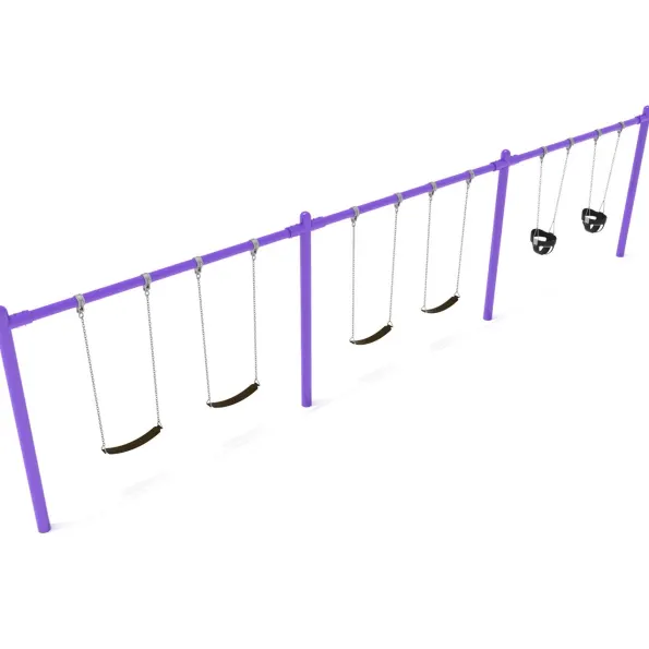 3-Bay Single Post Swings