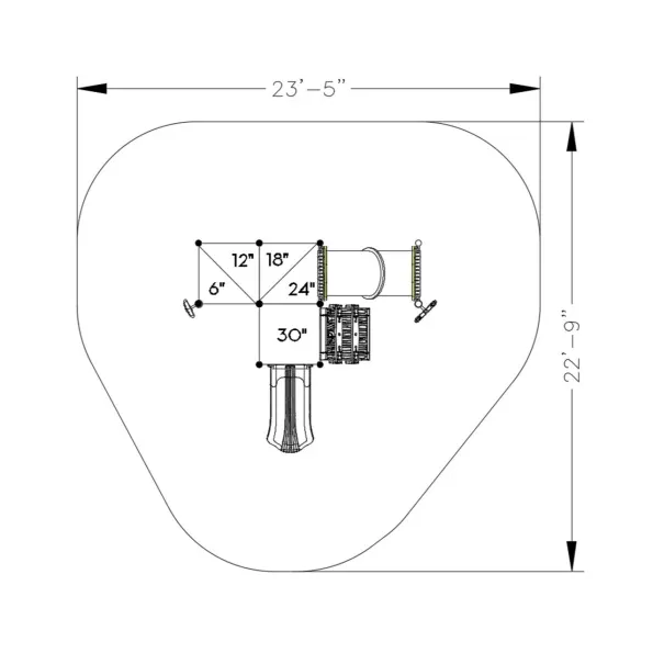 Teetotum Turret Castle Spark Playground Structure