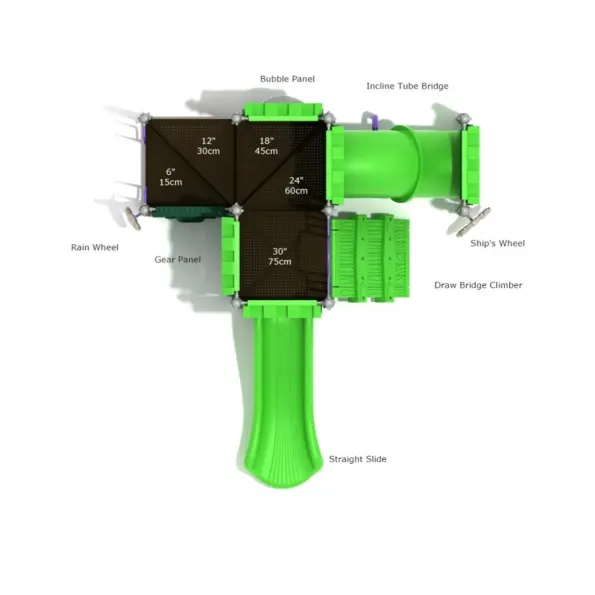 Teetotum Turret Castle Spark Playground Structure