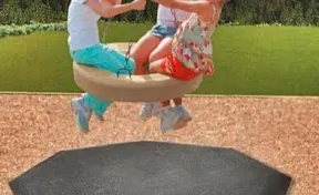 2 Pc Beveled Tire Swing Wear Mat